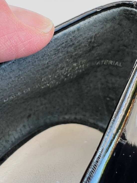 Nine West Black Patent Leather Pumps Pointed Toe Y2K Soft Grunge Polished 8.5 - Picture 7 of 12